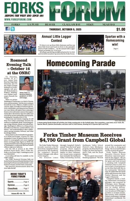 The Forks Forum was printed at a different facility this week …and …due to some technical difficulties they didn’t make it on the truck… So …they will be a day late. Sorry for any inconvenience.