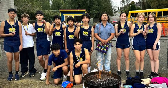 The Forks Spartan cross-country team is up and running under new Head Coach Hugo Lucas, and their season is off to a great start! Traveling to Ilwaco on Oct. 9, the Spartans faced seven other schools and brought home first place for the boys’ team. Leading the way were Luis Ornelas (5th), Orlando Camacho (6th), Yosgart Gonzalez (12th), Darniel Garcia-Lopez (17th), and Jesse Watson (22nd) for a team total of 62 points to secure the top spot. On the girls’ side, Lizzie Morrison paced the Spartan ladies with a strong 8th-place finish in a field of 19 runners. In all, 55 boys and 19 girls competed. The team enjoyed a BBQ after the meet. Submitted photo
