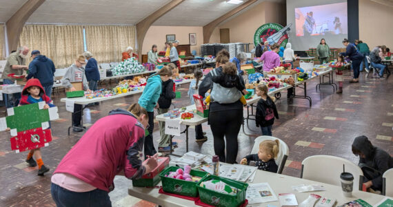 Submitted photo
Last year’s Forks Community Packing Party filled over 450 Operation Christmas Child shoebox gifts that went on their way to needy children around the world.