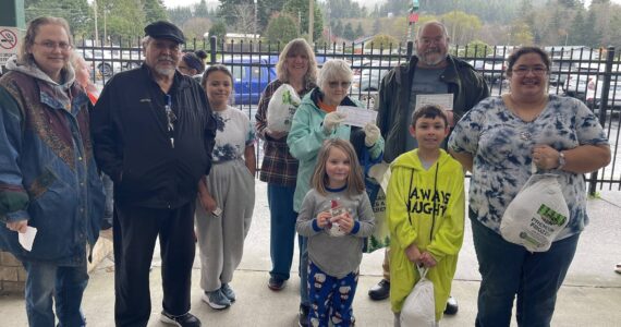 Winning turkeys at the second week of the West End Business and Professional Association’s Turkey Drawing were - Lisa Brock, Russell Harrison, and Phyllis McElravy. Winners of Outfitters gift cards were - Athena Ward, Zeke Ward, and Violet Hunter. Winners of Sully’s gift certificates were - Lori Christensen, Cathy Harner, and Edward Stringer.
Pictured - Lori, Zeke, Athena, Phyllis, Cathy, Violet, Edward, Russell and Lisa. The next drawing and last Turkey drawing will be Saturday, Nov. 22 at 1 p.m.
Photo Christi Baron