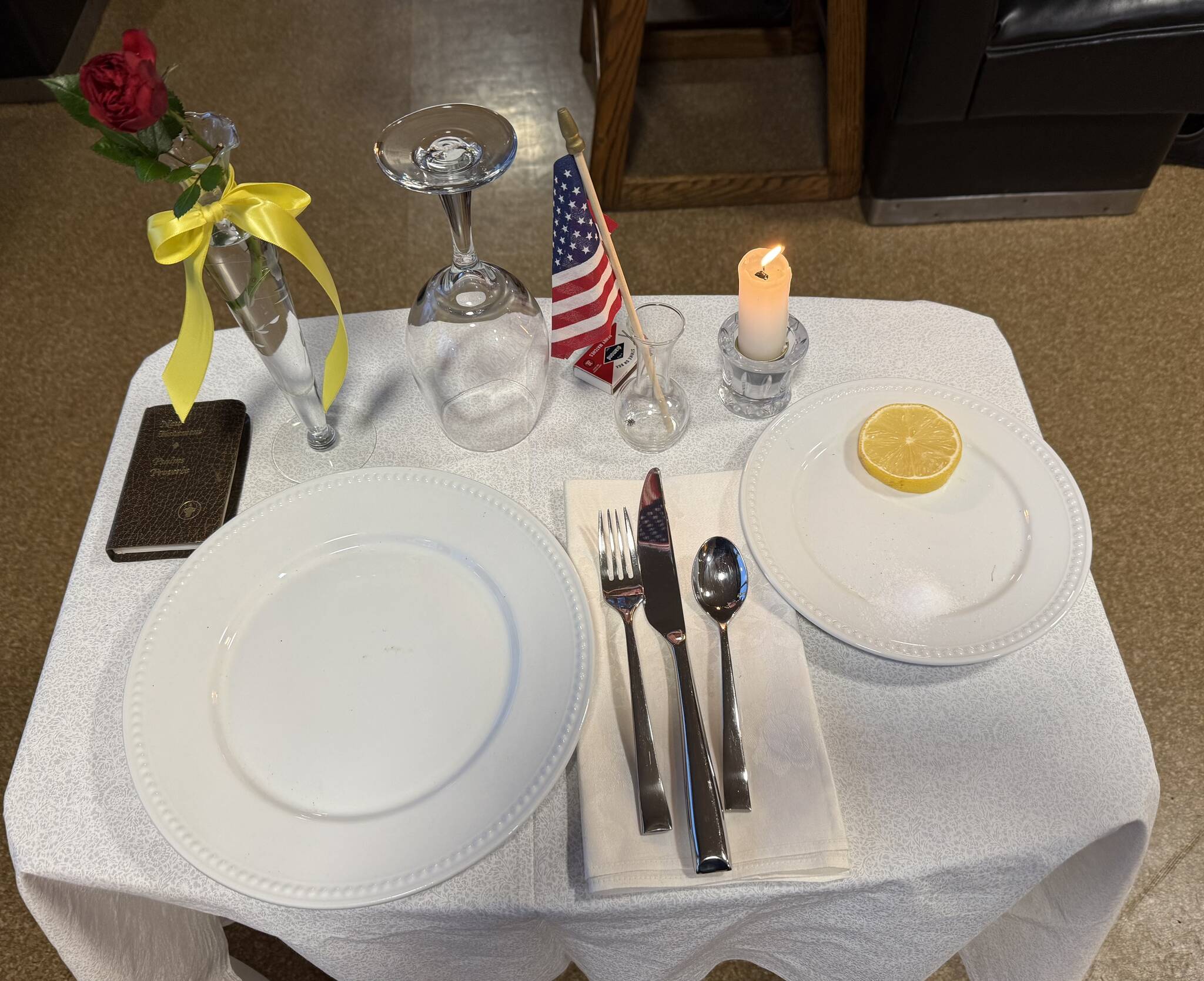 Fallen Soldier Table, set up by Dan and Jackie Ahrens.