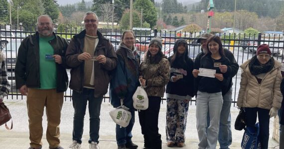 The WEBPA held its last turkey drawing on Saturday, Nov. 22, outside Forks Outfitters. Winners of turkeys were - Lori Christenson, Joanne Smith, and Lyndsay Royal. Winners of Outfitters gift cards were - Tony Porter, Thalia Shale and John Witherspoon. Winners of Chinook Pharmacy gift cards were - Rose Crawford, Edward Stringer and Cathy Harner, and winning Sully’s gift certificates were - Tammy Jordan, Tammy Klebe and Jayden Ceja. 
Photo Christi Baron