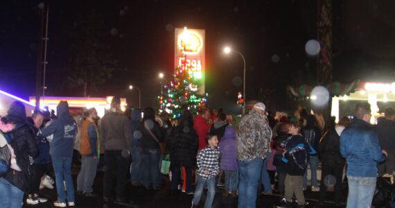Photo Christi Baron
The community tree lighting ceremony took place after the Twinkle Light Holiday parade last Saturday night.