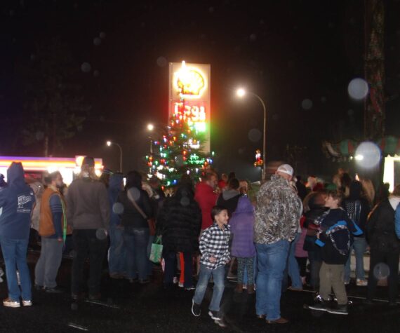<p>Photo Christi Baron</p>
                                <p>The community tree lighting ceremony took place after the Twinkle Light Holiday parade last Saturday night.</p>