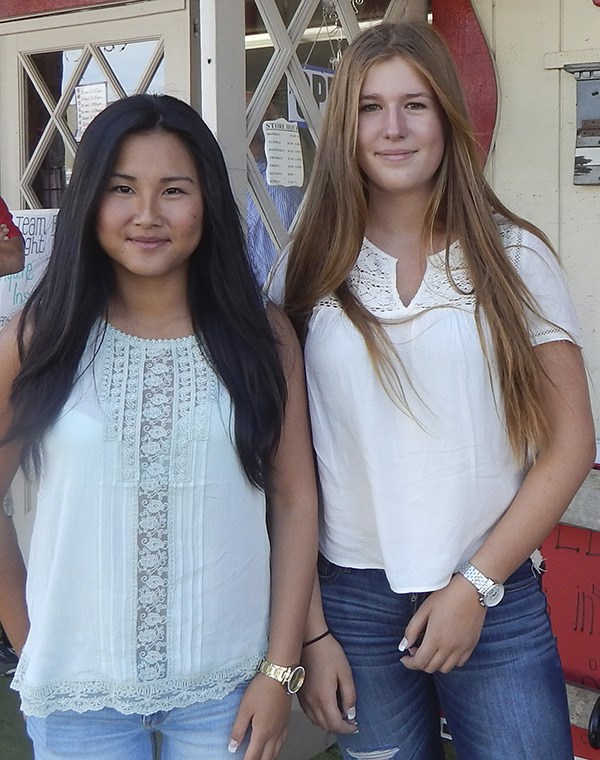 Swedish contest winners Wilma and Ella in Forks.