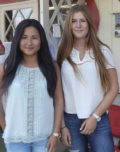 Swedish contest winners Wilma and Ella in Forks.