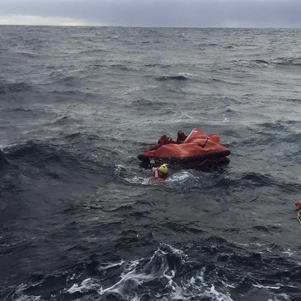 Everyone made it to the life raft.