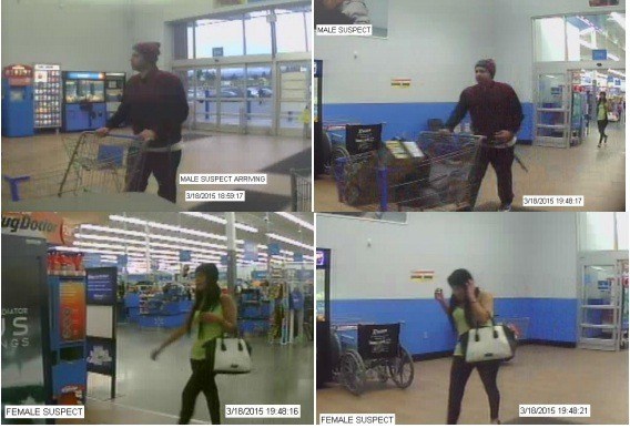 Couple suspected of passing counterfeit currency.