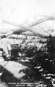 Traveling under and through the devastation.