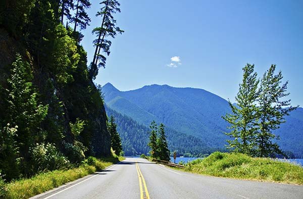 Highway 101 around Lake Crescent.