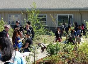 Honor Roll students at Forks High School enjoyed pop cycles in the sunshine in the schools courtyard that is being renovated by various classes at FHS. Honor Roll students spent time appreciating the new look as well as their treats. Submitted photo