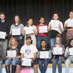 8th grade Honor Roll students.