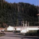 Totem Poles depicting activities that the camp was involved in once greeted those to the facility.
