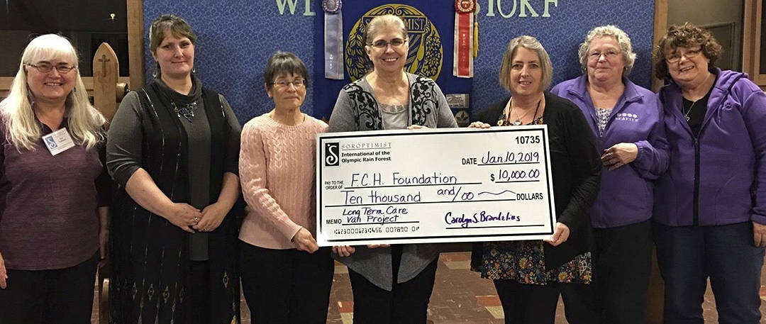 $10,000 donation made by Soroptimist International of the Olympic Rainforest