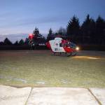 A highlight of the evening was the Airlift Northwest helicopter.