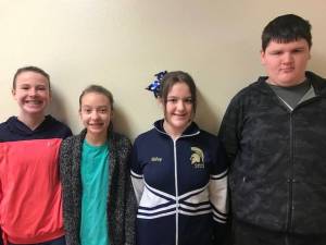 Keira Johnson, Kendall Marshall, Riley Smith and Payton Loushin. Submitted Photo