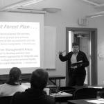 Reta Laford Forest Supervisor, Olympic National Forest shared a slide presentation at the Collaborative meeting at the ONRC. Photo by Christi Baron