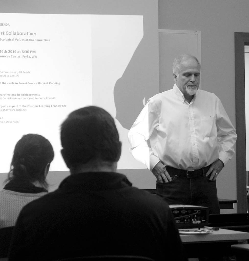 Bernard Bormann has been the director of the Olympic Natural Resources Center (ONRC) since April 2015. He welcomed everyone to the Collaborative meeting and shared what part the ONRC will play in data collection. Photo by Christi Baron