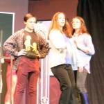 Director Tracy Gillett gives direction during rehearsal last week at the Forks High School Commons stage.