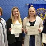 2019 graduates receiving SIORF $1000 scholarships are Blanca Silva, Cecelia Estrada Elena, Kaylene Bailey, and Samantha Winger. Marissa Bailey and Bailey Powers each received $1000 renewal scholarships. Hull Family Foundation Scholarships were presented to Keli Doyle, Cecelia Estrada Elena, Blanca Silva, Iziah Morton, Kaitlyn White, Kaylene Bailey, and Britney Dean. Renewal scholarships were given to Savanah Norbisrath, Enid Ensastique, Lauren Decker, Peyton Rondeau, Chelsea Bicunas, Gabriella Damron, Scott Archibald, and Kenneth Turner. 2019 SIORF scholarships winners pictured with Diane Edwards, SIORF Education Chair, Bailey Powers, Samatha Winger, and Cecelia Estrada Elena.