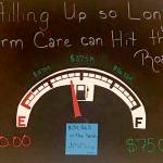 Resident wishes, a list of sponsors, and a gas gauge filling up towards $75,000 hang in Forks Community Hospitals Spoons Cafe. Submitted photos
