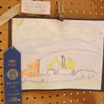 In the Jr. Art division Joey Sorensen received a Blue Ribbon his entry Lets Get Digging.