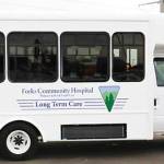 The 2018 StarCraft Allstar 22 ADA Shuttle Bus purchased with community donations to the Forks Hospital Foundation.