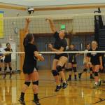 The Spartan volleyball team prepares for the upcoming season. Photo by Lonnie Archibald
