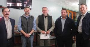 Attending the Forks Chamber meeting from the County were District 3 Commissioner Bill Peach, District 1 Commissioner Mark Ozias, Clallam County Parks, Fair and Facilities Department director Joel Winborn, Mark Lane Clallam County chief financial officer and County Administrator Rich Sill. Photo Christi Baron