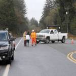 An overturned semi-truck hauling propane caused a 22 hour closure of Hwy 101 South of Forks last Monday into Tuesday. For a short time Tuesday, during the 4-hour Lake Crescent closure, the detour route, SR 112, was also closed for a short time due to an accident. The Forks Visitor Center was kept busy trying to calm tourist to the area who wanted to get on to their next destination. Photo by Lonnie Archibald