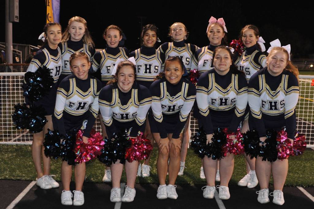 2019                                 Spartan Cheerleaders                                The 2019 Spartan football cheerleaders top row from left are Cassia Helvey, Abigail Stute, Casadie Whorton, Ayanna Qunneke, Emery Damron, Kennedi Trickey, and Angelina Cordova. Bottom row from left are Zoie Davis, Riley Smith, Kayci Trettevik, Holly Hillcar, and Allyson McCommon. Photo by Lonnie Archibald.