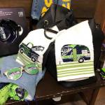 Tote of Seahawks items.