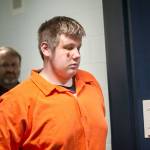 Phillip Z. Cowles, 17, is escorted into the courtroom at Clallam County Juvenile and Family Services on Wednesday, where he was charged with first-degree murder in the shooting death of 19-year-old Tristen Pisani. (Jesse Major/Peninsula Daily News)