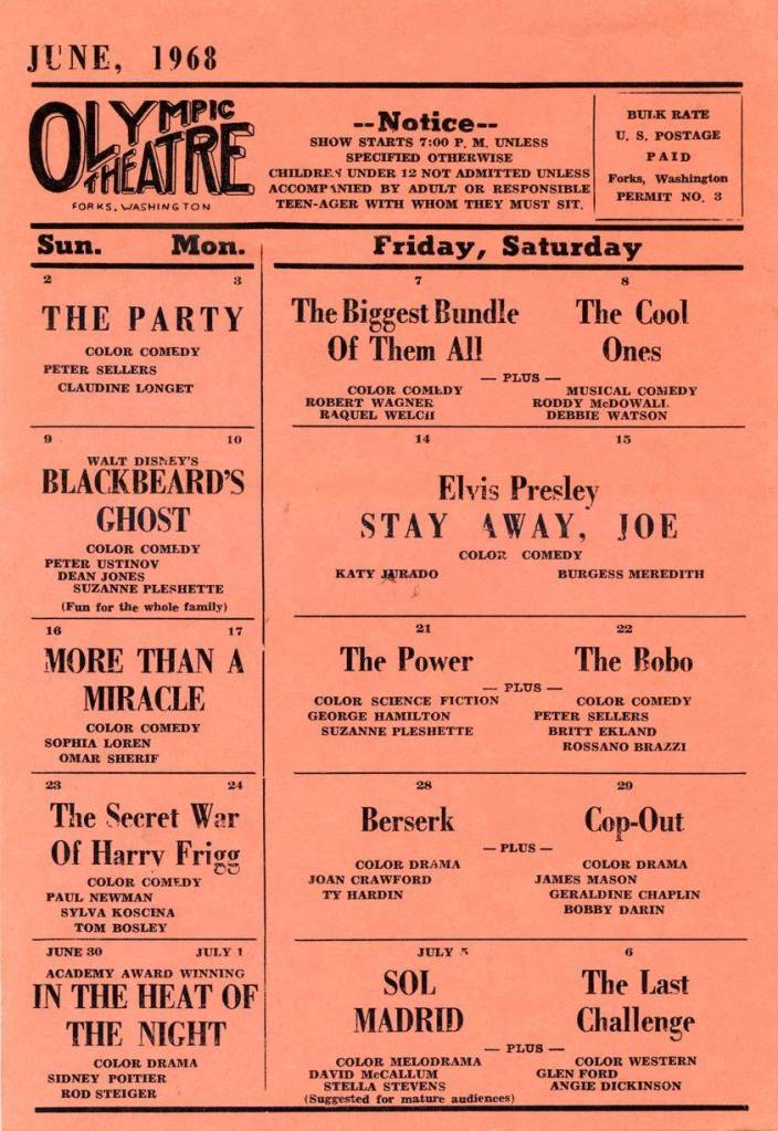 The monthly movie schedule, mailed to homes in the West End, held a place of importance, usually on a nail in the kitchen.