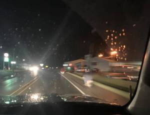 The blurry figures on the right are dirtbikes.