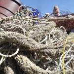 Lion Roy Morris adjusting marine debris load in the truck, for delivery to the dump. Submitted photos