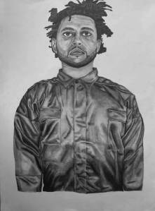 This piece was inspired by my all-time favorite artist, The Weeknd. Specifically, this drawing is paying tribute to the album Kissland as this drawing is based on a picture used to promote Kissland back in 2013. David Avalos-Martinez