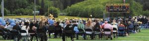 Looking from the north end of the field the scoreboard indicated 67 graduates for 2021. Photos by Lonnie Archibald