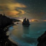 About this photo from Hole in the Wall Matt said, This may be my favorite shot of the bioluminescence I have taken thus far. This shot took so much planning and patience, arriving before sunset, then waiting out the high tide to hike back at 3 a.m.… Everything lined up just right so that I got the shot with the glowing blue waves on only my second attempt. It was truly a spectacular night and worth every bit of the struggle to capture this iconic spot in a truly unique light. If you cant tell I am obsessed with the bio-blue. Photos Matt Nichols