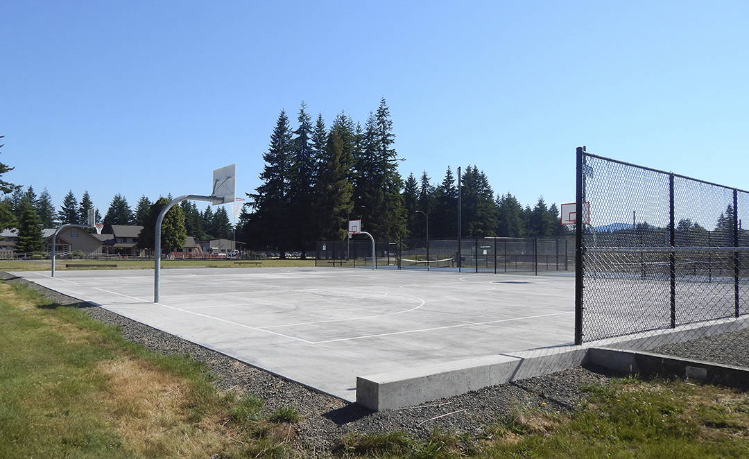 An empty court on Monday awaits what is sure to be a big crowd on Saturday. Photo Christi Baron