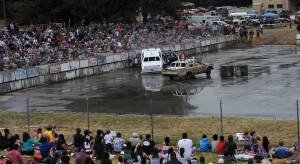 A large number of Demo fans turned out to root for their favorite cars and drivers at this years 4th of July Demo Derby. Photo by Lonnie Archibald.