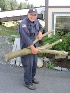 Scott DePew with the Scotch Broom tree!