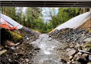 Source: FHWA - The reconstructed Canyon Creek Channel under the new bridge.