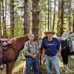 Volunteer packers Larry Baysinger and Harold Wiese with Back Country Horsemen led pack strings that carried Olympic Trail Crews gear and supplies to many remote worksites along the Bogachiel Trail this summer. Their support, along with help from packers with the National Park Service helped the crew reach their goal of restoring this special trail segment, and making it more accessible to hikers and riders for seasons to come.