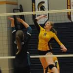 Spartan Keana Rowley (6) hits.