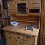 Winnie Petersons kitchen cabinet is now on display at the Forks Timber Museum. Thanks to some refinishing the cabinet looks like the day it was delivered to Winnie over 100 years ago. Winnie Ford married Ely Peterson in 1882. She had been born in Indiana in 1866 and came to the West End with her family in September of 1870. She died in June of 1951. The cabinet was donated to the museum by Jack and Eve Datisman. Photo Christi Baron