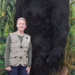 Sasquatch The Legend store owner Laurie Hamilton with the big guy inside the newly opened store at 80 N. Forks Avenue. Photo Christi Baron