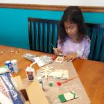 Elizabeth hard at work creating her decorations. Submitted photos