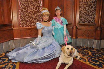 A few years ago Carlee was able to experience Disneyland accompanied by Sunshine.