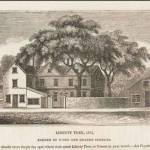 Liberty Tree in 1774 at the corner of Essex and Orange Streets, Boston, Mass.